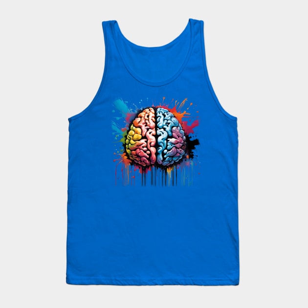 Graffiti Brain Tank Top by LM Designs by DS